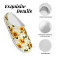thumbnail image 5 of Goofa Light Green Plaid Sunflower Print Womens Mens Cotton Lightweight House Slippers , Washable Home Slippers,Indoor Comfy Bedroom Cozy Slippers-37/38, 5 of 7