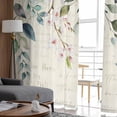 thumbnail image 4 of Eucalyptus Leaves Semi Sheer Curtains 63 Inch Length 2 Panels Set,Farmhouse Sage Green Leaf Floral Plants Sheer Kitchen Curtain Privacy Voile Window Curtain for Living Room Bedroom Rod Pocket Drapes, 4 of 7