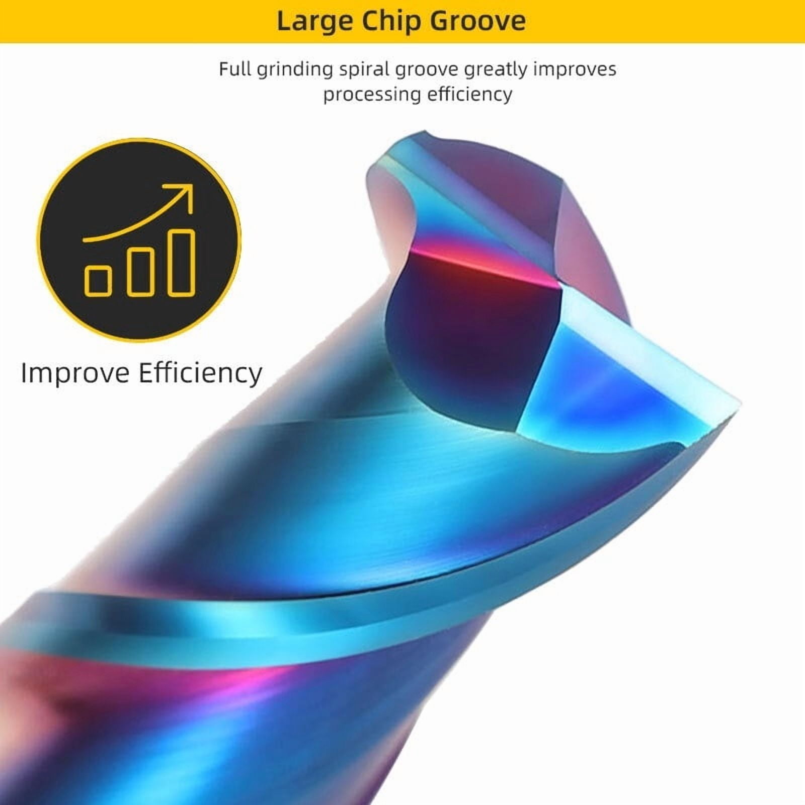 End Mill 2F Solid Carbide 2 Flutes Slot Milling Cutter Machining Metal Aluminum Steel Wood 55HRC Cutting Tool 1mm~20mm ,Great Multi-Purpose Application