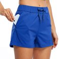 thumbnail image 2 of Womens Summer Shorts Solid Color Elastic Waist Loose Yoga Lounge Shorts with Pocket Ladies Running Athletic Shorts, 2 of 4