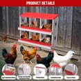 thumbnail image 4 of Metal Chicken Nesting Boxes, Heavy-Duty Galvanized Steel Egg Laying Box, Rustproof, Easy to Install & Clean, Wall-Mountable Design for Poultry Coops, 4 of 7