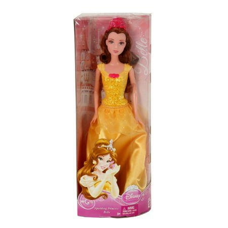 Mattel Disney Sparkle Princess Belle Doll - Assortment Doll - BBM23