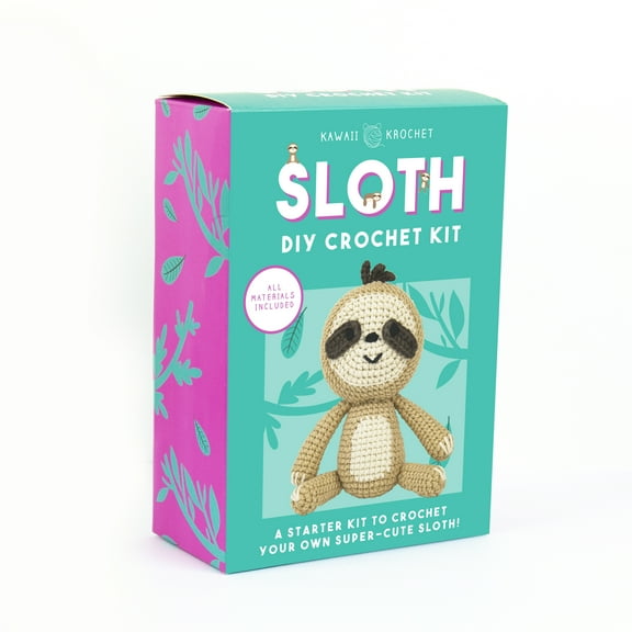 Gift Republic DIY Crochet Kit – Make Your Own Sloth – Complete Amigurumi Set for Beginners & Craft Lovers – Includes Yarn, Hook, Stuffing & Instructions – Cute Handmade Gift Idea