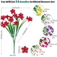 thumbnail image 3 of "Artificial Flowers, Plastic Flowers Decoration, UV Resistant Faux Flowers Shrubs, Artificial Plants for Indoor Outdoor Garden Home Wedding Farmhouse (6 Color), 3 of 4