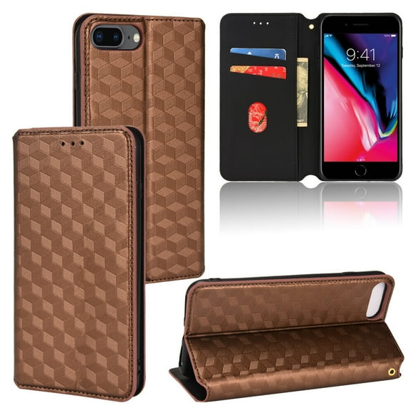 iPhone 8 Plus/iPhone 7 Plus Case , Magnetic Wallet PU Leather Flip Cover Card Holde Case for iPhone 8 Plus/iPhone 7 Plus