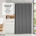 thumbnail image 2 of (2 pack) Virtu Waffle Fabric Shower Curtains, 72" X 72" Waterproof Bathroom Shower Curtain Gray, 2 of 7
