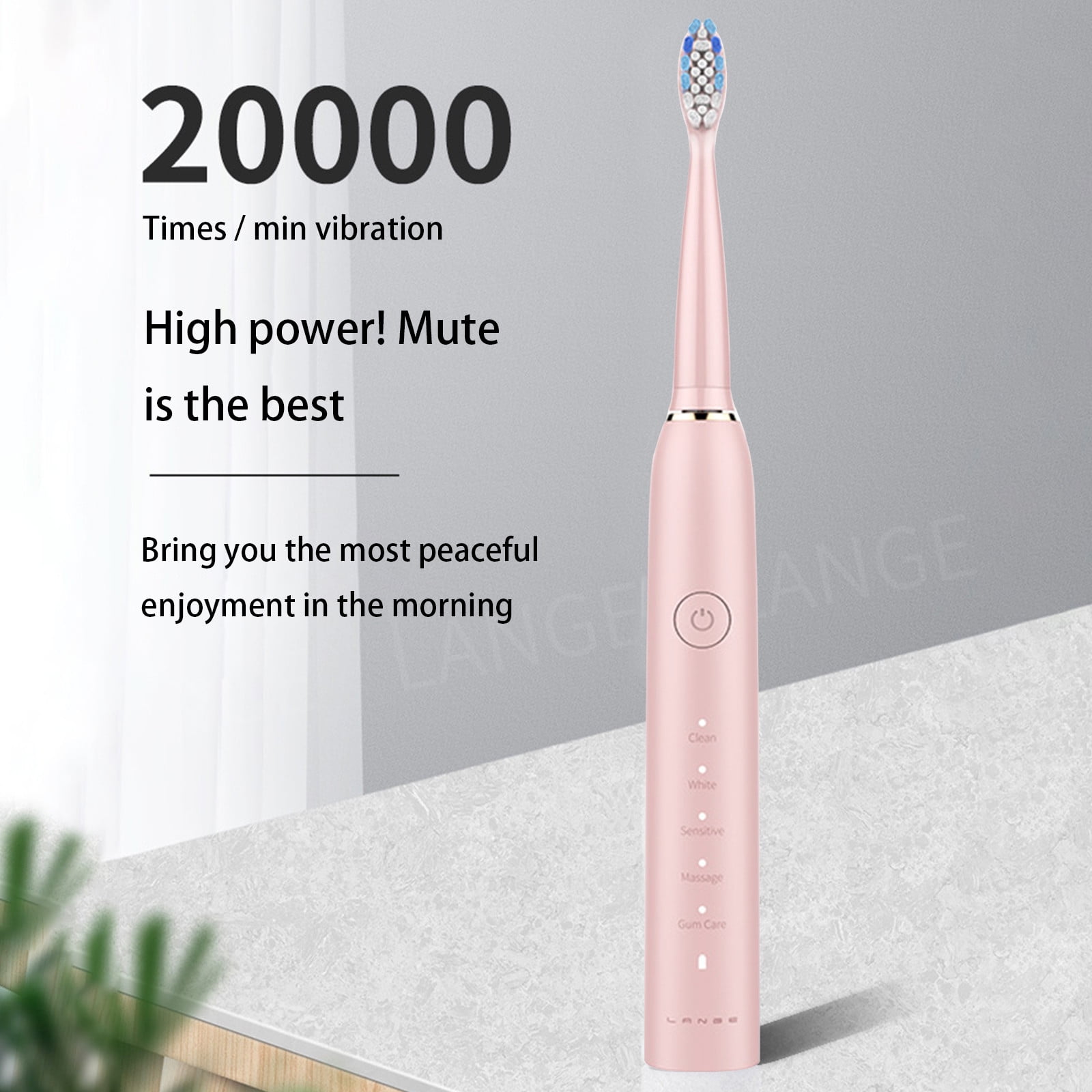 Dengmore Electric Toothbrush With 2 Brush Heads 5 Modes Electric Toothbrush For Adults Travel Rechargeable Power Toothbrush With Timer