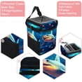 thumbnail image 2 of Starry Shark Foldable Car Trash Can with Lid, Leak-Proof, and Hanging Storage Bag - Trash Can for Car, Car Garbage Can, 2 of 6