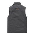 thumbnail image 2 of Bcfgryg Men's Lightweight Outdoor Vest Casual Fashion Stand Collar Sleeveless Jacket For Spring Summer Fall Daily Wear Men's Jacket Gray XL, 2 of 3