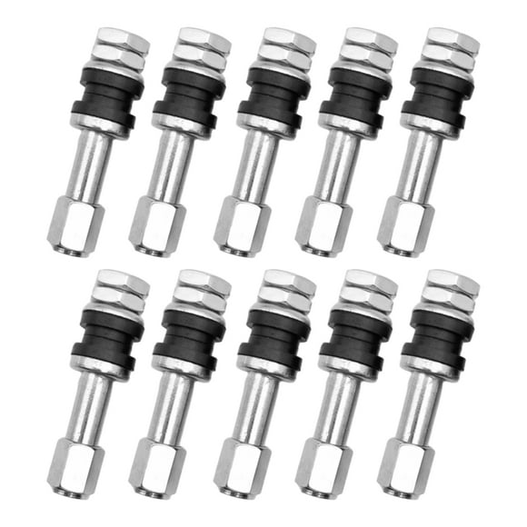 10 To Install Tire - Lasting Durable Schraders Valve Valve Stem silver Durable Tire Valve For High-Performance Needs Long silver TR48E