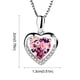 thumbnail image 3 of Collar para mujer, joyería para mujer, collar de cadena con colgante de corazón y piedra de cristal, joyería para mujer, 3 of 3