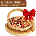 thumbnail image 2 of Handmade Wooden Carved Serving Tray for Fruits Bread Foldable Snack Dish, 2 of 6