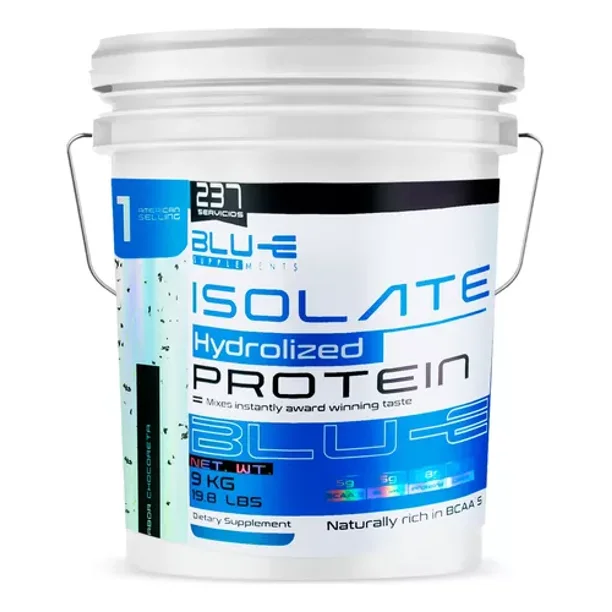 Proteína Whey Hidrolizada Isolate Blu-e 9 Kg 237 Servicios Sabor Chocoreta