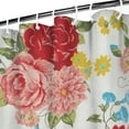 thumbnail image 4 of Country Floral and Bee Pattern Shower Curtain 72x84, Vintage Spring Garden Look, 4 of 5