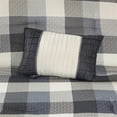 thumbnail image 6 of Pemberly Row Modern 7 Piece Herringbone Comforter Set in Gray, 6 of 8