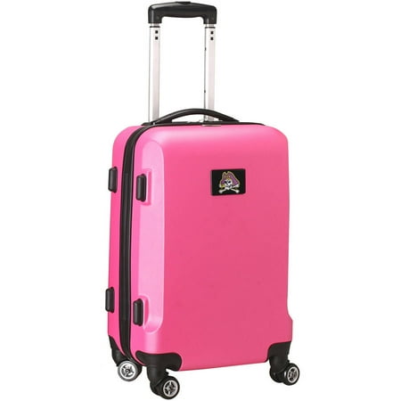 NCAA East Carolina Pirates Pink Hardcase Spinner Carry On Suitcase
