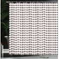 thumbnail image 3 of Ambesonne Checkered Shower Curtain, Gingham Check Classic Art, 69"Wx70"L, Taupe White, 3 of 4
