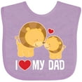 thumbnail image 3 of Inktastic Fathers Day I Love My Dad Boys Lion Boys or Girls Baby Bib, 3 of 4