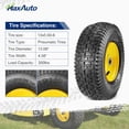 thumbnail image 5 of MaxAuto 13x5.00-6 Front & 16X6.50-8 Rear Tire & Wheels for Lawn Riding Mowers Set of 4, 5 of 7