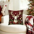 thumbnail image 4 of Luoshdecor Christmas Pillow Covers 18x18 in, Merry Christmas Soft Plush Throw Pillows Covers，Winter Holiday Gift for Home Decor, 4 of 6