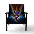 thumbnail image 3 of Designart "Colorful Fractal Fire And Water Fusion" Upholstered Modern Accent Chair and Arm Chair, 3 of 5