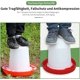 thumbnail image 3 of Juego de 2 piezas de bebedero de 2,5 l y comedero de 3 kg, comedero para pollitos, kit de bebedero, comedero para aves, bebedero para aves, rojo y blanco, 3 of 5