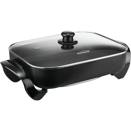 

Brentwood Appliances SK-75 16 inch Nonstick Electric Skillet with Glass Lid Black
