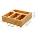 thumbnail image 4 of Atopoler Natural Bamboo Drawer Divider Rectangular Bamboo Drawer Organizer for Cutlery and Kitchen Utensils, 4 of 6