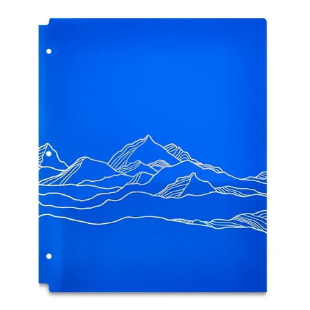Pen+Gear Letter Size 2-Pocket Poly Folder  9.4  x 11.4   Blue Mountains Pack of 50 