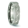 thumbnail image 4 of Titanium Flat Laser Etched Celtic Knot 6mm Polished Band, 4 of 9