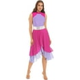 thumbnail image 3 of inhzoy Women's Color Block Ballet Dance Chiffon Contemporary Dance Dress, 3 of 5