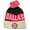 D White/Pink/Black, variant on Dallas Texas Star & D Patch Ribbed Cuff Knit Winter Pom Beanie (D Navy/Gray Patch)