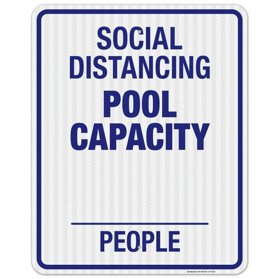 Social Distancing Pool Capacity Sign,