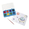 thumbnail image 3 of Melissa & Doug Jumbo Watercolor Set - 8 Colors in Sturdy Flip-Top Case With Deluxe Brush, 3 of 5