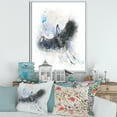 thumbnail image 2 of Great Dark Blue Heron Bird Illustration 12 in x 20 in Framed Painting Canvas Art Print, by Designart, 2 of 5