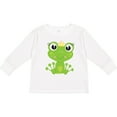 thumbnail image 3 of Inktastic Cute Frog, Green Frog, Frog Princess, Crown Girls Long Sleeve Toddler T-Shirt, 3 of 5