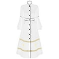 thumbnail image 3 of Alvivi Robe de Clergé pour Église pour Femmes Col Montant Manches Longues Boutonnée Robe de Ministre Lituricale Blanche TG, 3 of 7