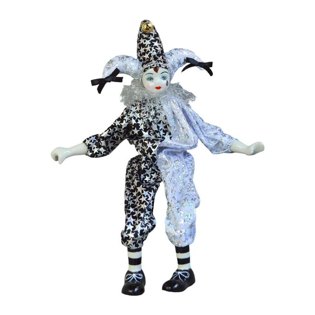Muñeca de de Porcelana de 15'' para Decoración de Halloween, Manualidades, Figura de , Muñeca Arlequín para Colección de Regalos