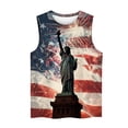 thumbnail image 4 of Fartey American Flag Tank Tops for Women Plus Size Summer Sleeveless Shirts Casual Loose Crew Neck Festival Tunic Blouses 4th of July Patriotic Tank Top White M, 4 of 5