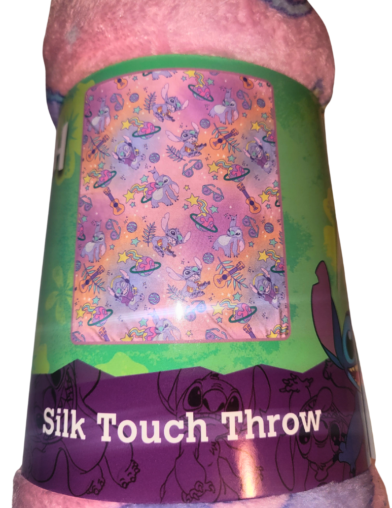 Disney Stitch Silk Touch Throw Blanket 40in x 50in - Pink