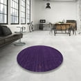 thumbnail image 4 of Ahgly Company Machine Washable Indoor Square Contemporary Rebecca Purple Area Rugs, 3' Square, 4 of 7