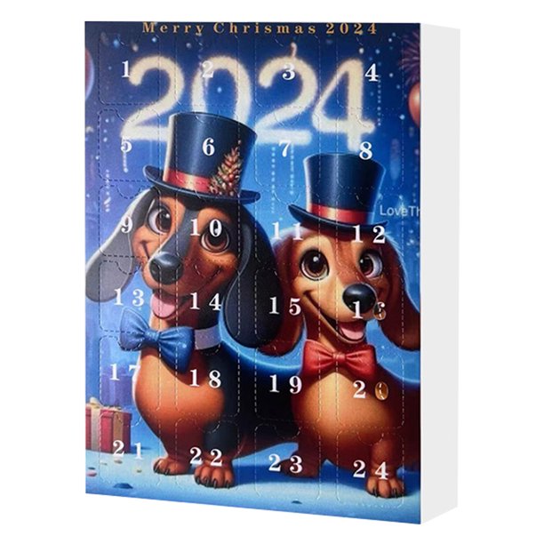 Lindo Calendario Cuenta Regresiva Navideña 2024 Regalo Salchicha para Y Adultos