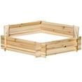 thumbnail image 6 of Outsunny 39" x 36" Screwless Raised Garden Bed, Hexagon Planters for Outdoor Plants, Easy Assembly for Vegetables, Flowers, Herbs, Natural Wood, 6 of 9