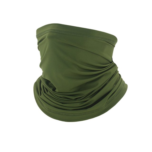 Greeniant Braga para el cuello a prueba de frío, seda helada, Color brillante, Unisex, cómodos bucles para las orejas, durabilidad, accesorios para Ciclismo ejercito verde Greeniant OD019386-12