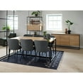 thumbnail image 3 of Unique Furniture Chenille Fabric Upholstered Dining Chair - Dark Gray (Set of 2), 3 of 5
