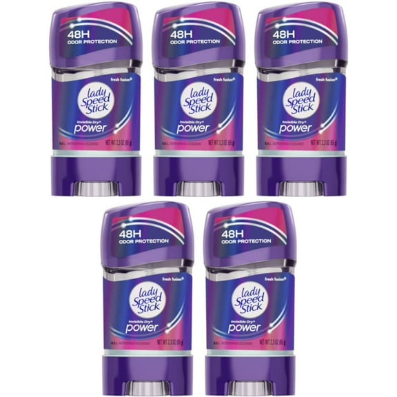 Lady Speed Stick 48Hr Antiperspirant Deodorant Gel Fresh Fusion 2.30 Oz (Pack Of 5).