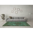 thumbnail image 3 of Ahgly Company Indoor Rectangle Oriental Turquoise Blue Industrial Area Rugs, 7' x 9', 3 of 4