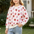 thumbnail image 4 of WQNVRNR Girls Print Sweatshirt- Cotton Cute Long Sleeve Crewneck Pullover Tops Pink Size 2T, 4 of 9