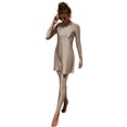 thumbnail image 2 of IBTOM CASTLE Women Muslim Swimsuits Modest Burkini Swimwear Islamic Long Sleeve Full Cover Swim Top Leggings Pants ​Bathing Suits L Apricot, 2 of 8