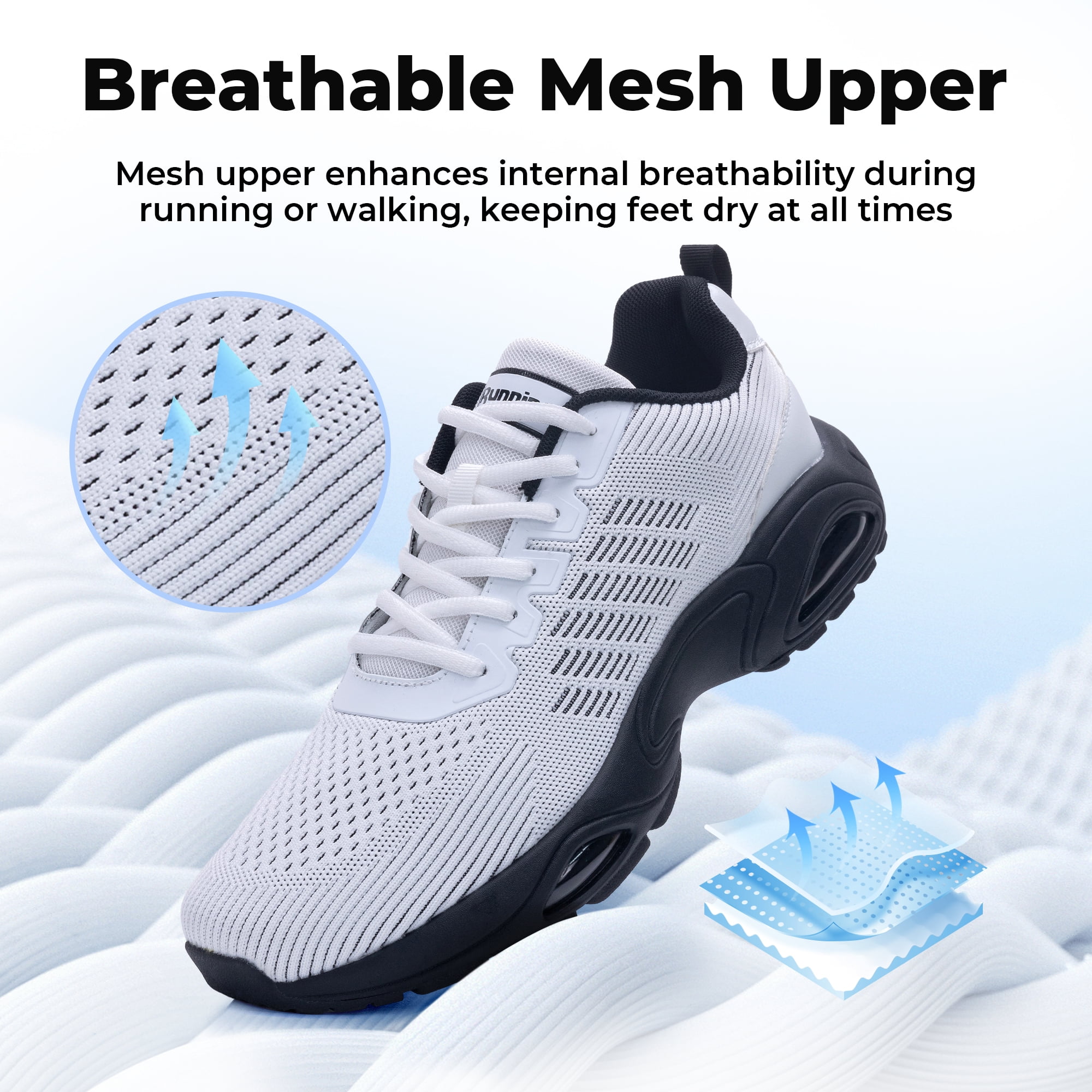 AHUSIR Men's Tennis Running Shoes Breathable Athletic Training Walking Sneakers for Gym Jogging Sports US 7-13
